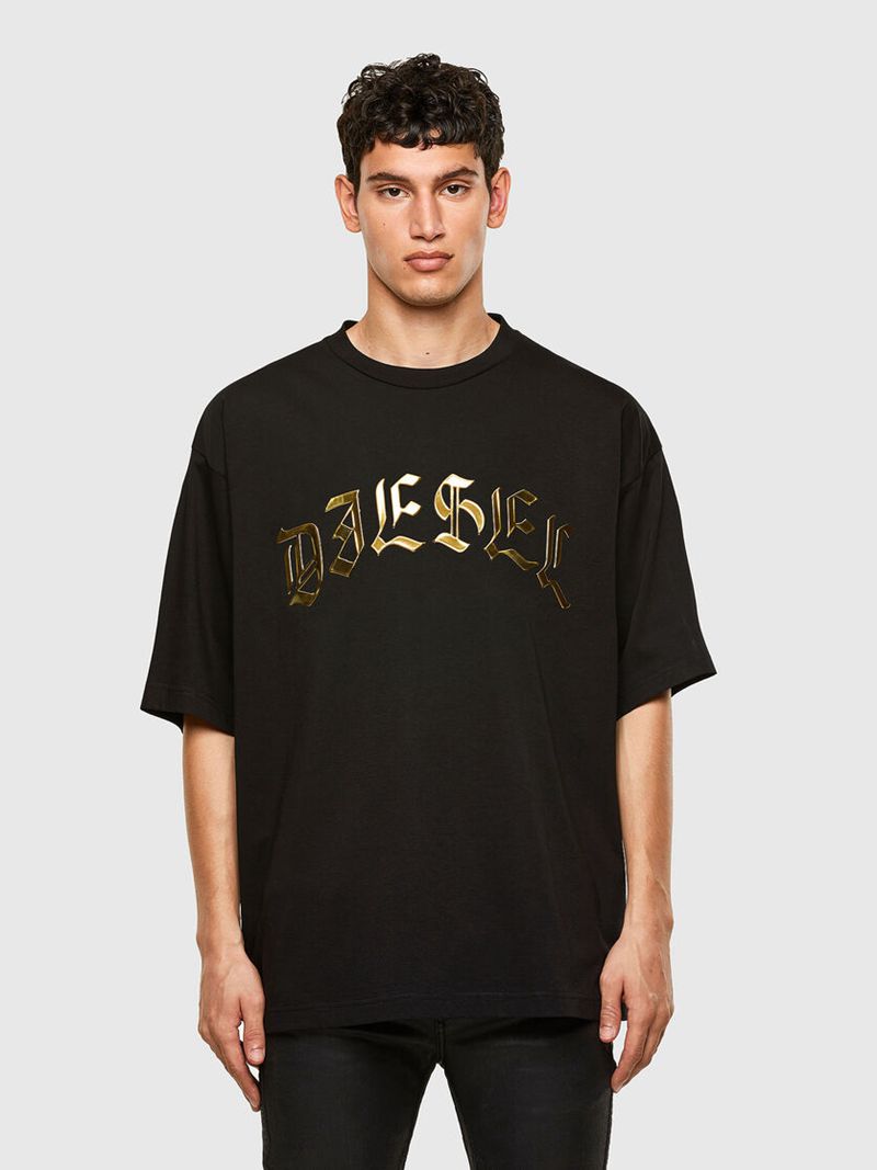 Camisetas Diesel T-Ball-A1 Homem - Pretas TYAQC-0496